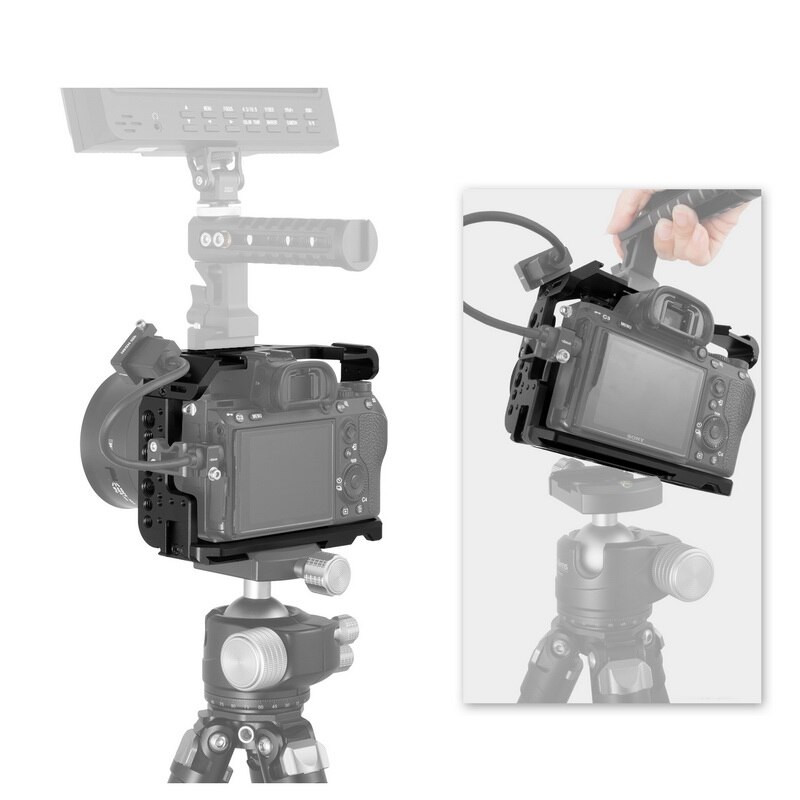 Selens a7iii a7r3 a7m3 Cage For Sony A7RIII /A7III/A7MIII Aluminum Alloy Cage To Mount Tripod Quick Release Extension Kit