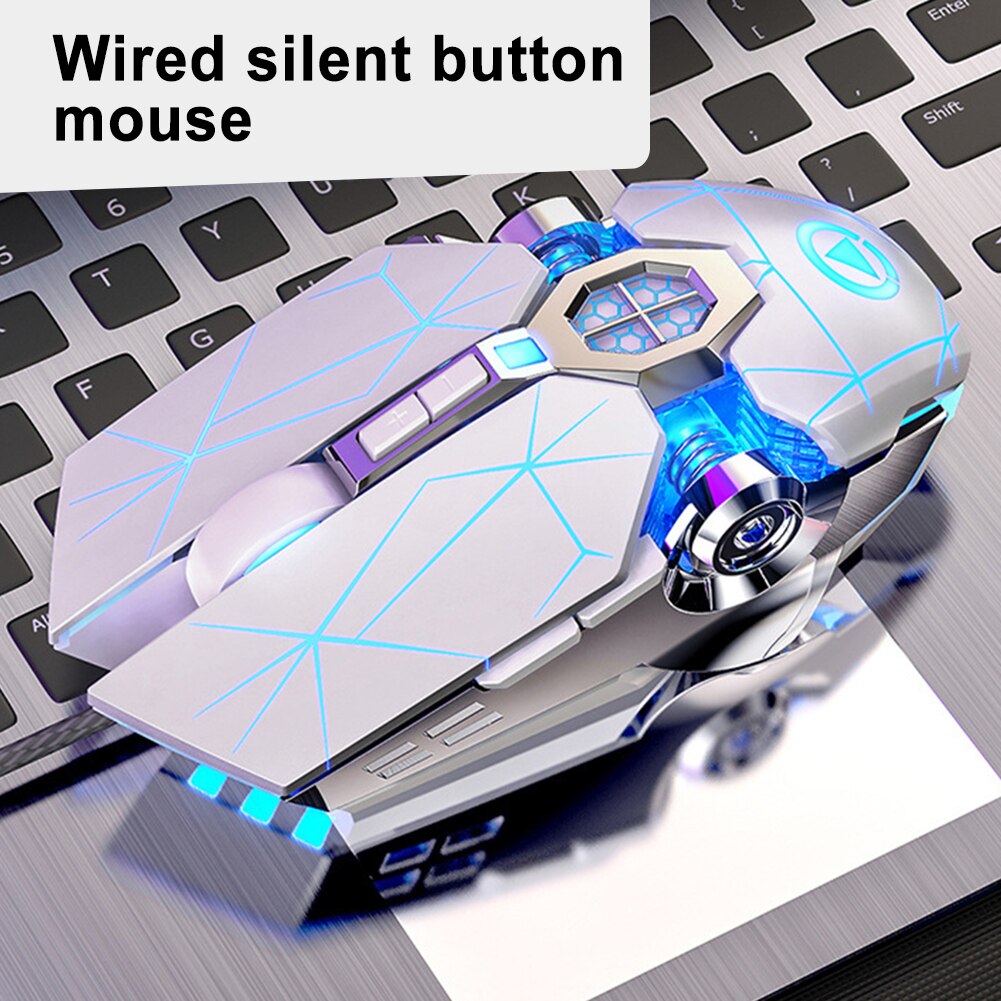 Computer Peripherals Rechargeable Wireless Mouse A7 2.4G Wireless Portable Rechargeable Mute Backlit Gaming Mouse for Laptops