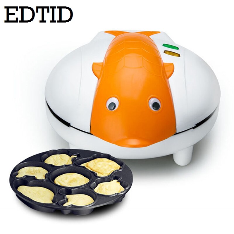 EDTID Cartoon Waffle Maker Muffin Pancake Automatic Mini Baked Pizza Cooker Cake Machine Multifunction baking breakfast pan EU