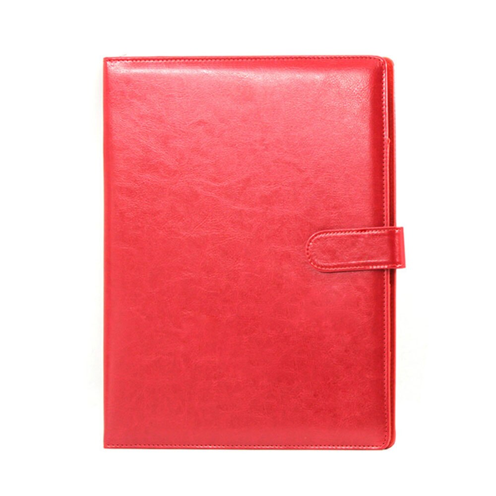 A4 Clipboard Folder Portfolios Multi-function Leather Organizers Sturdy multi function notebooks stationery memo pad: Red