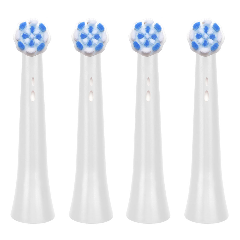 4 Stuks Vervanging Opzetborstels Compatibel Met Voor Braun Oral B IO 3 4 5 6 7 8 9 10 Serie elektrische Tandenborstel: Blauw