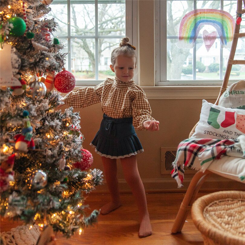 Baby Meisjes Rok Gebreide Babykleertjes Herfst Winter Ruffle Tulle Peuter Rok Met Shorts Katoen Kinderen Rokken Voor Meisje 1-5Y
