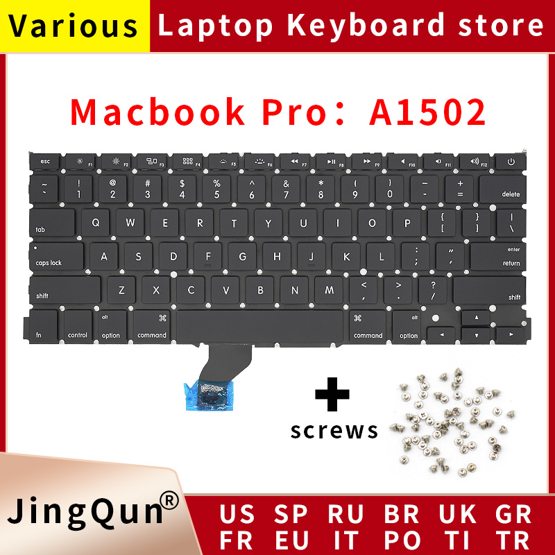 A1502 keyboard for Macbook Pro Retina 13.3 inches laptop ME864 ME865 ME866 keyboards Brand