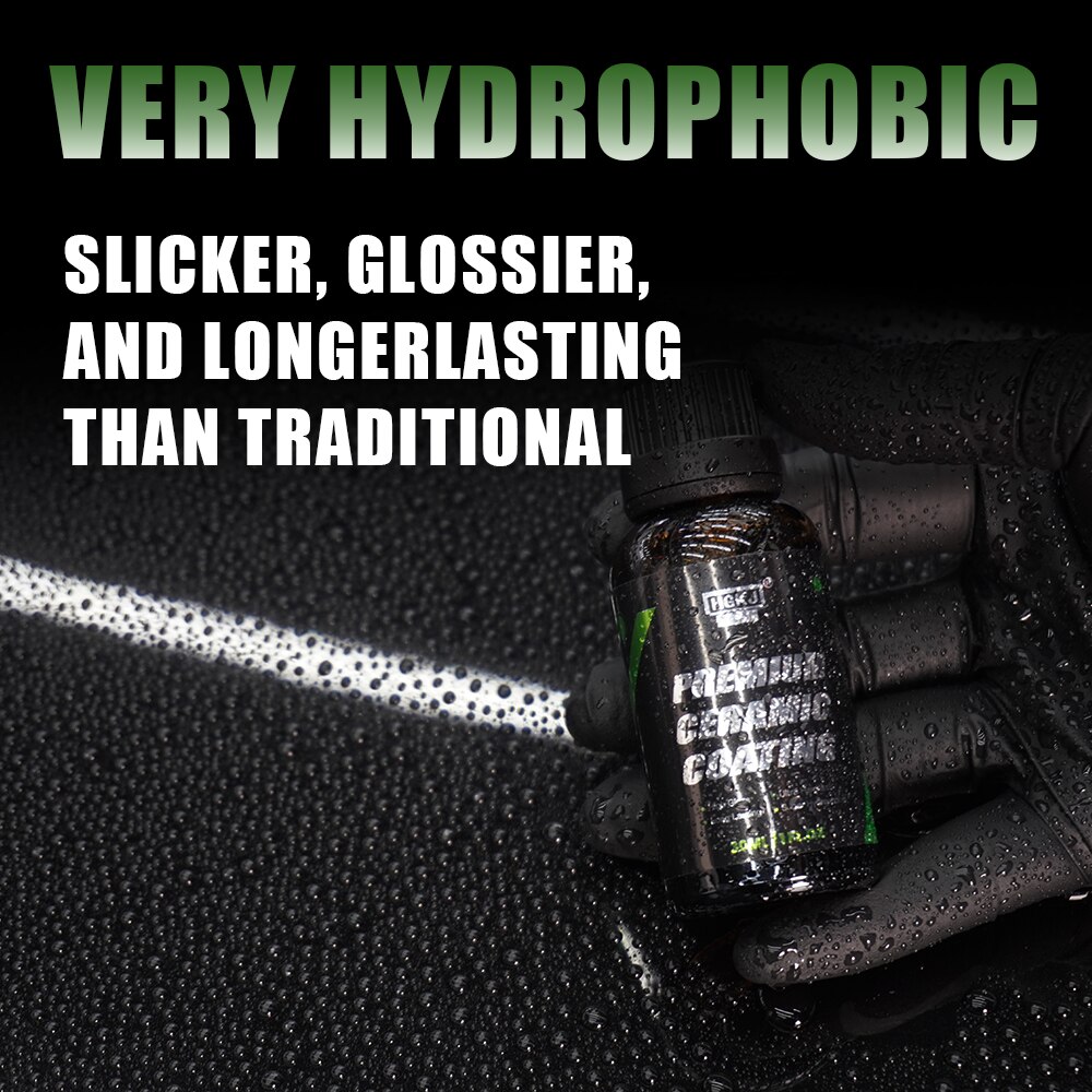 Hgkj 9H Anti-Scratch Auto Ceramic Glass Coat Liquid Hydrophobic Paint Care Super Hydrophobic Glass Coating Set Nano Materials