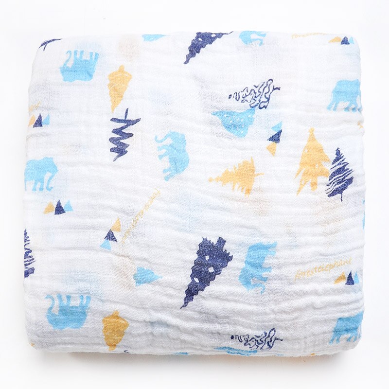 Muslinlife 1 Pc 100% Cotton Baby Swaddles Soft Breathable Blankets Style Gauze infant wrap Newborn Baby Receiving Blanket: forest