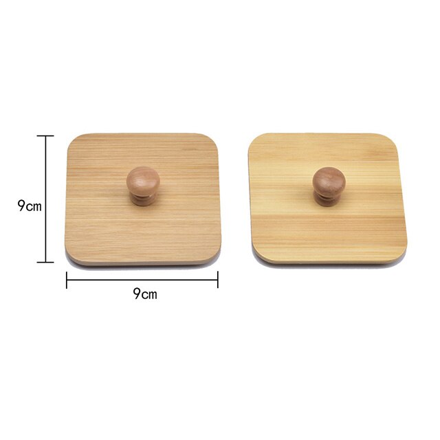 Creatieve Keramische Bamboe Droog Fruit Dessert Lade Multi Rooster Plaat Thuis Snack Opbergvak Snoep Gedroogd Fruit Voedingsmiddelen Dessert Thee schotel: Wooden cover-2pcs