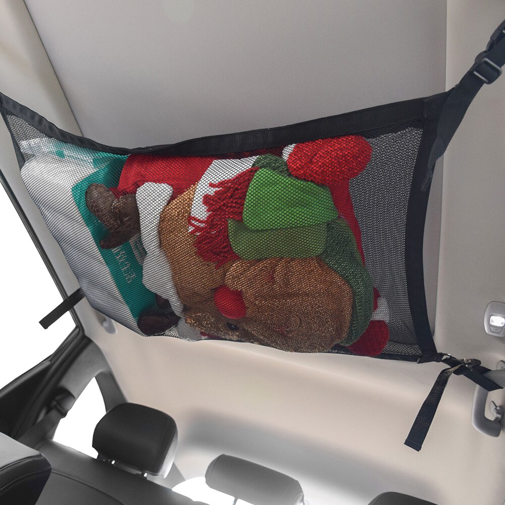 Car Ceiling Roof Interior Mesh Pocket Cargo Net Zipper Storage Bag 1 order