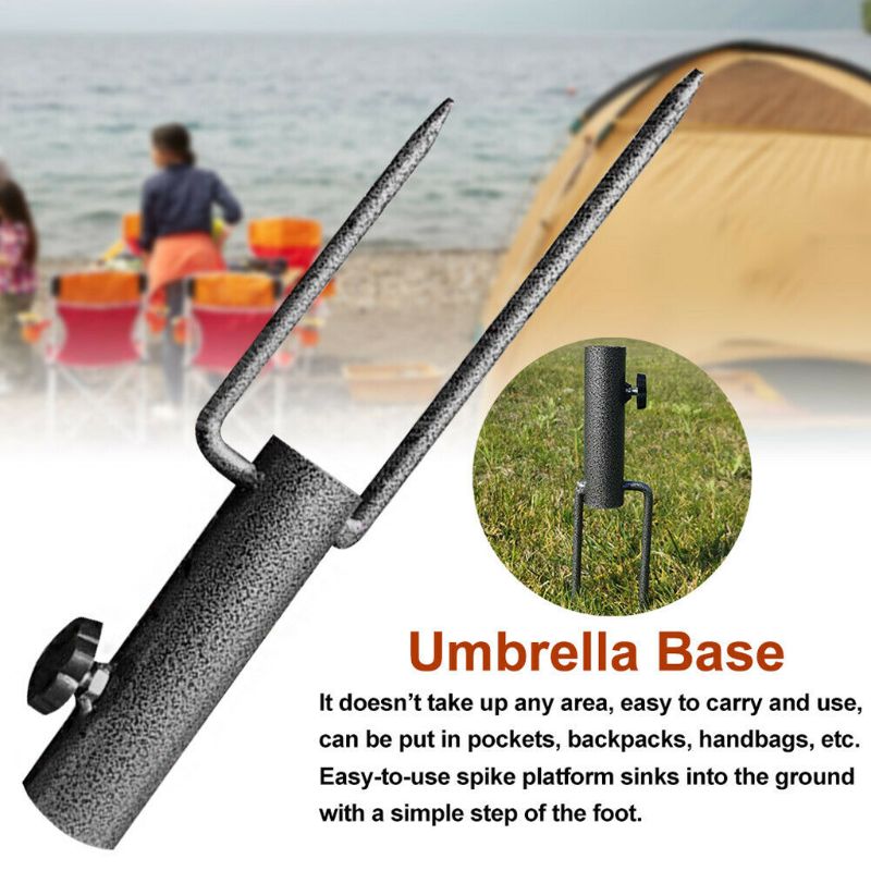 Kraftig parasol solsejl paraply base stativ holder tilbehør terrasse strand 11ua