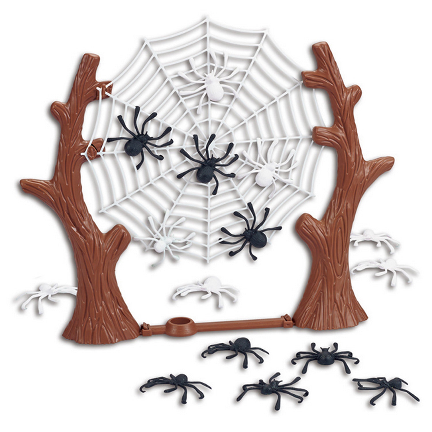 Besegad Halloween Party Game Toys Hang Spider on The Web Game Including Spiderweb and 16pcs Spiders for Halloween Party Favors