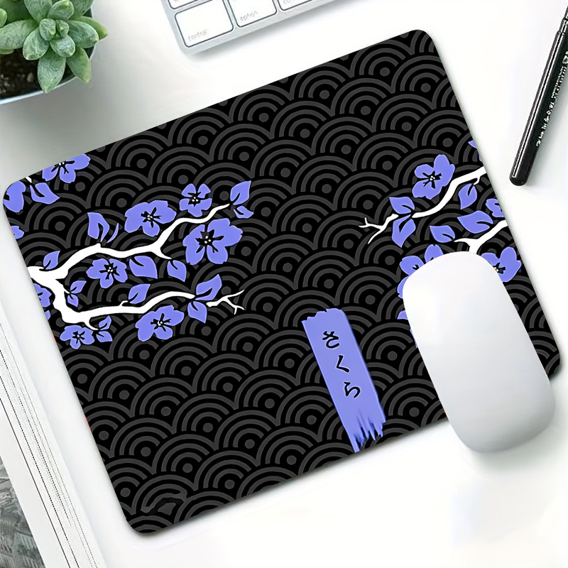 Tapis de souris Sakura rose, petits tapis de souris de jeu antidérapant, 22x18cm, Base en caoutchouc, tapis de bureau d'entreprise, pour tapis mignons: XXS / YELLOW
