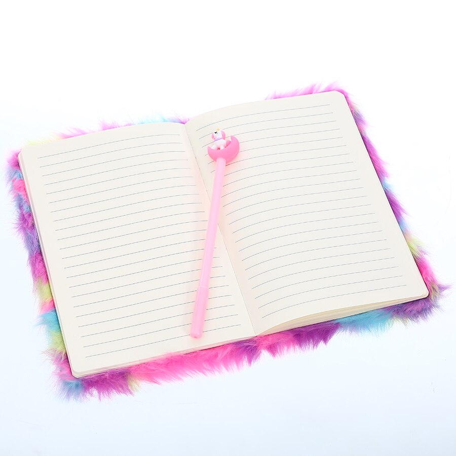 Preppy fourrure étudiant cahier mignon Panda étudiant dessin animé cahier avec ligne journal livre pour l'école hebdomadaire Plan Note