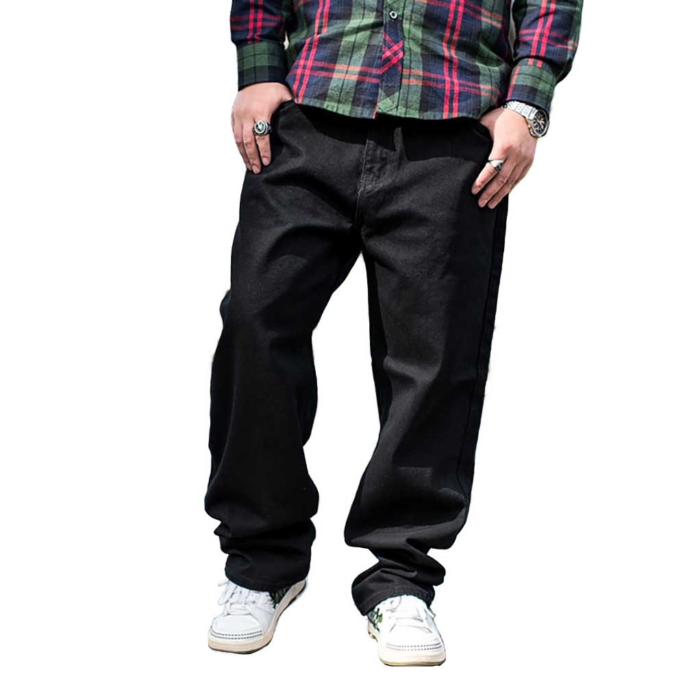 Trendy Harem Black Jeans Men Casual Denim Pants Loose Baggy Straight Trousers Wide Leg Jeans Man Clothing