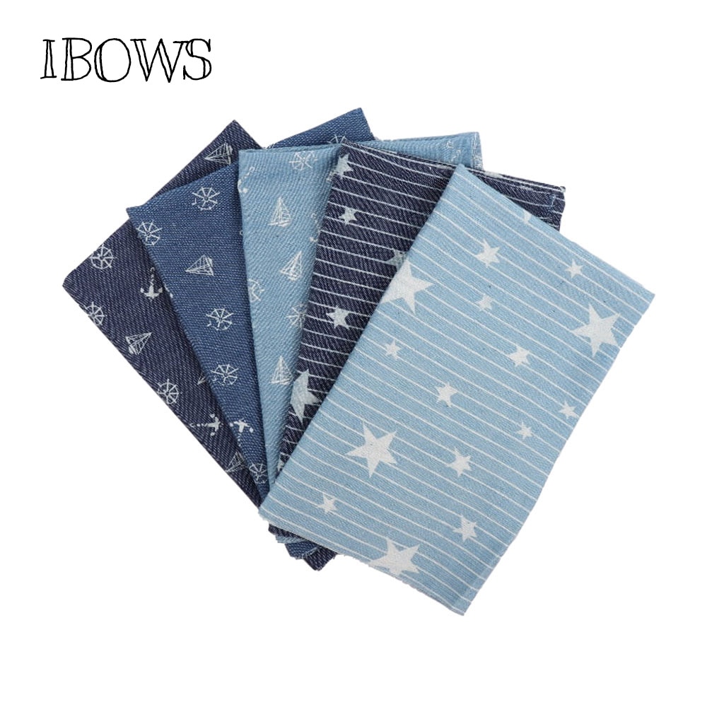 Tissu Denim doux de 40CM x 50CM, tissu de Cowboy en coton lavé DIY, vêtements de bébé, couette à coudre, sacs faits à la main
