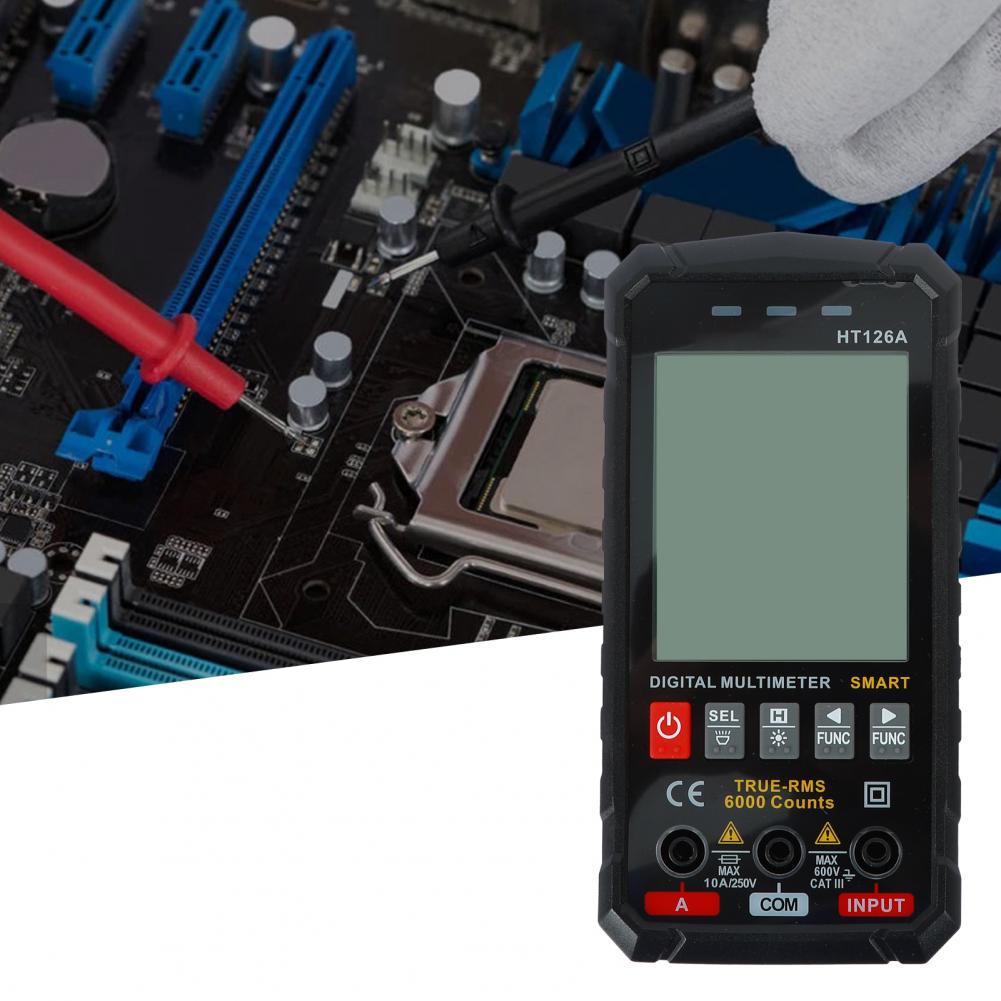 Black Compact Useful Smart Digital Multimeter Compact Universal Meter Dual Mode Operation for Voltage Test