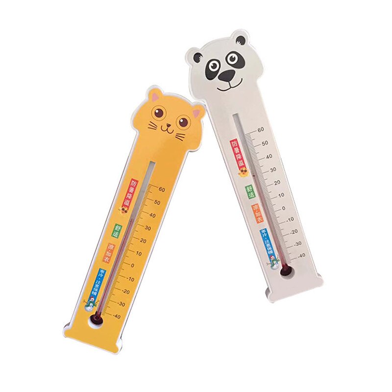 Cute Vertical Thermometer Cartoon Wall Temperature Monitor Meter for Indoor Outdoor Use For Children