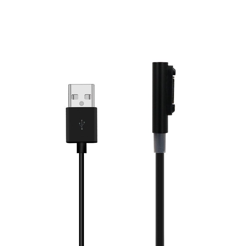 100% Brand Magnetic Charger USB Magnet Charging Cable USB Adapter for Sony Xperia Z3 L55t Z2 Z1 Compact XL39h: Black