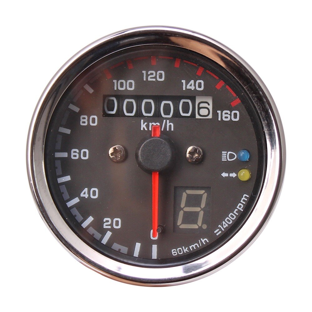 Motorcycle Meter LED digita Indicator 0-160km/h Cafe Racer Light Tachometer Odometer Speedometer Gauge Instrument