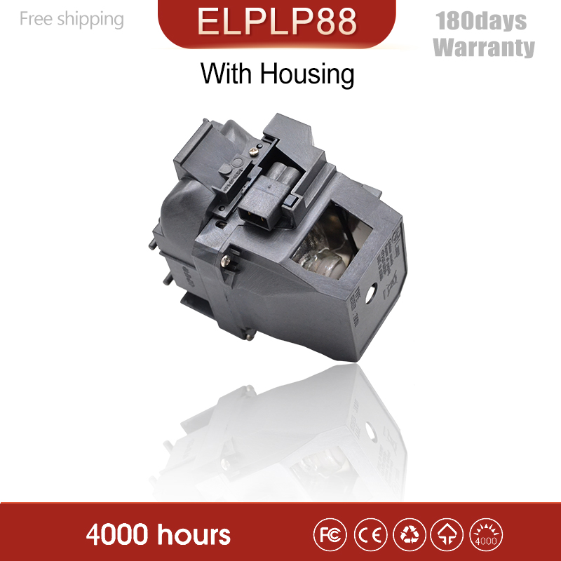 Lámparas de proyector ELPLP88 para EPSON, EB-S04/EB-S31/EB-W31/EB-W32/EB-X31/EB-97H, con carcasa,