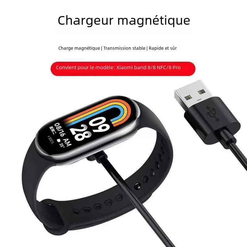 Cable de carga Universal M8 para Xiaomi Smart Mi Band 8 Pro, cargador magnético con base USB, NFC, Watch Redmi 3, 2, Active Lite, Redmi Band2