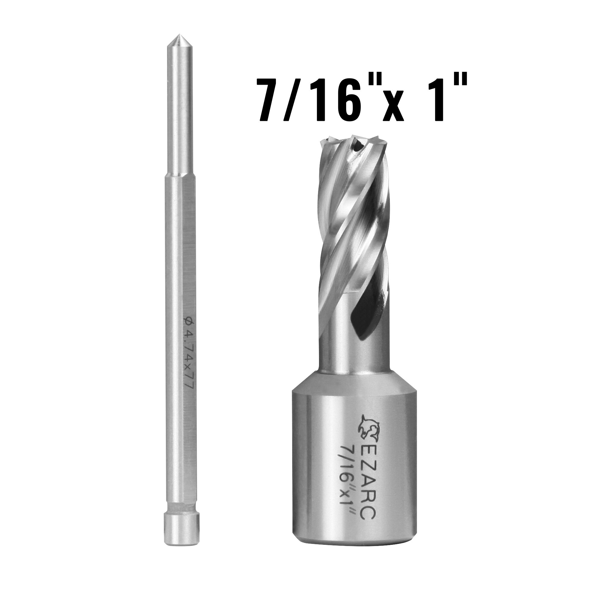 EZARC HSS Annular Cutter, 1-Inch Cutting Depth for Metal Stainless Steel Drilling Fits Magnetic Drill Press Include Pilot Pin: 11mm Cut Diameter