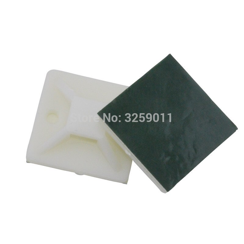 200PCS Self Adhesive Cable Tie Mounts 30 mm * 30 mm Screw Hole Anchor Point Provides Optimal Strength for Long-Term green stick