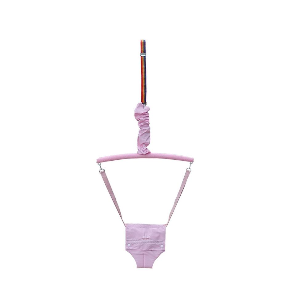 Baby Prellen Stuhl Fitness Rahmen Baby Prellen Stuhl drinnen Sensorische Integration Ausbildung Spielzeug Baby Jumper Schaukel Hängen Stuhl: Rosa