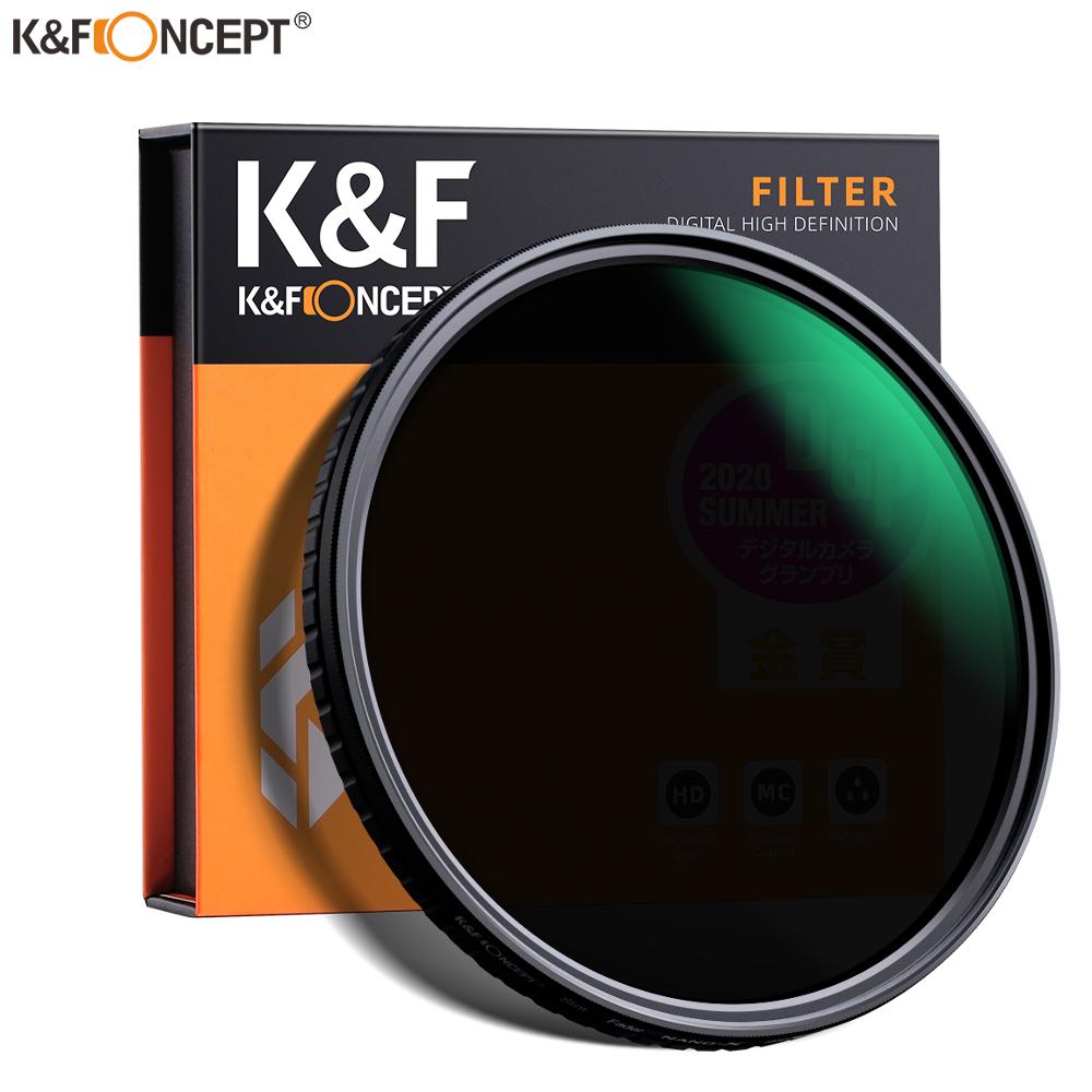 K &amp; F Concept ND2-ND32 Fader Nd Filter Neutral Density Variabele Multiple Layer Nano Gecoat 49Mm 52Mm 58Mm 62Mm 67Mm 77Mm 86Mm