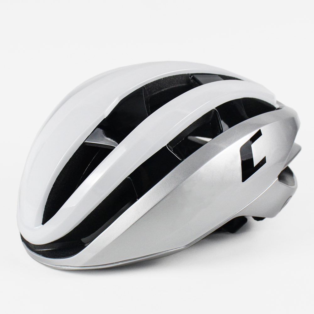 Fietshelm Aero Tt Rijden Fiets Helm Racefiets Fiets Sport Veiligheid Helm Voor Heren Vrouwen Triathlon Race Tijdrit helmes: White silver