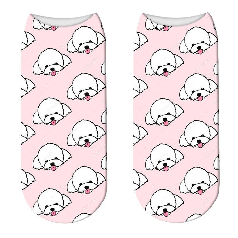 Cute Crew Cartoon Socks Women Animals Alpaca Patterned Socks Happy Korea Harajuku Kawaii Socks For: style7