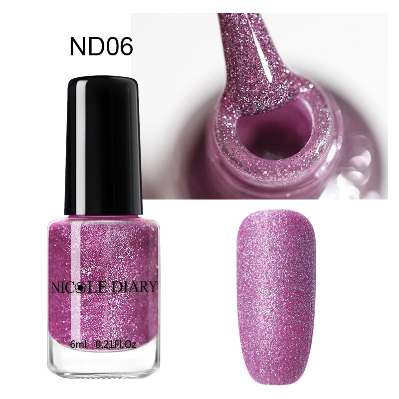 Nicole Dagboek 6 Ml Parel Matte Nail Art Polish Kleurrijke Shimmer Fast Dry Zilver Goud Nagellak Voor Nail Decoratie: ND06