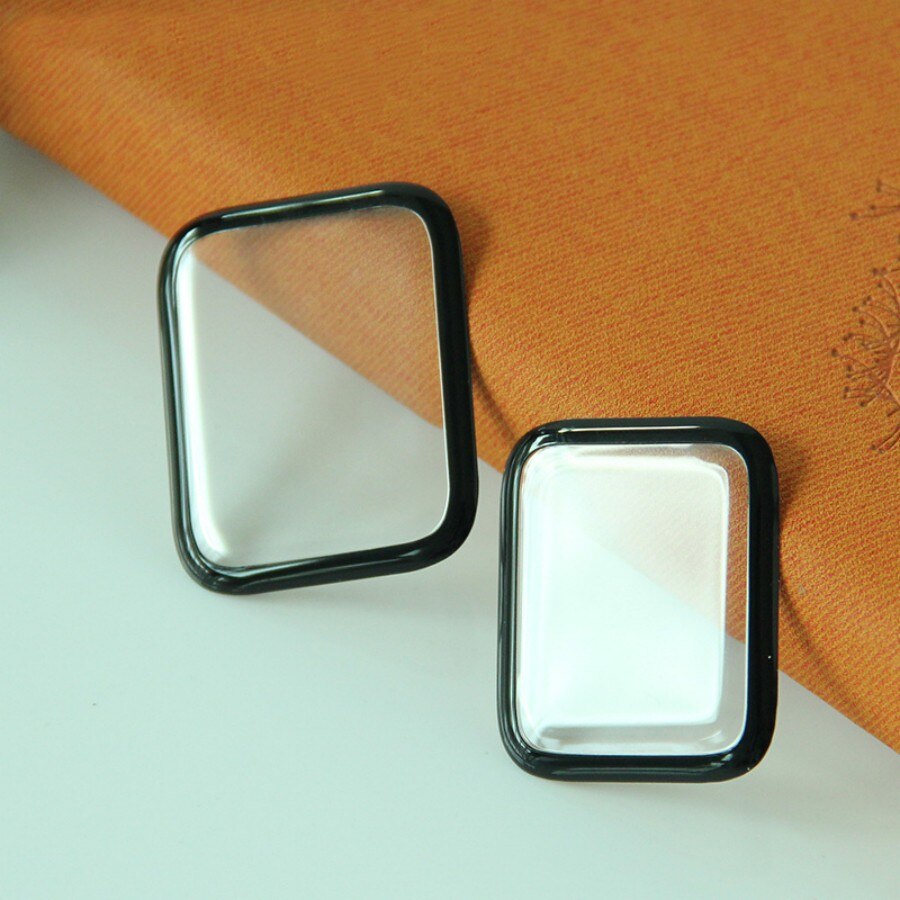 Screen Protector Film Full Cover 3D Curved Soft Edge Tempered Glass For Apple Watch 44mm 40mm Series 4 Watch band Accessories