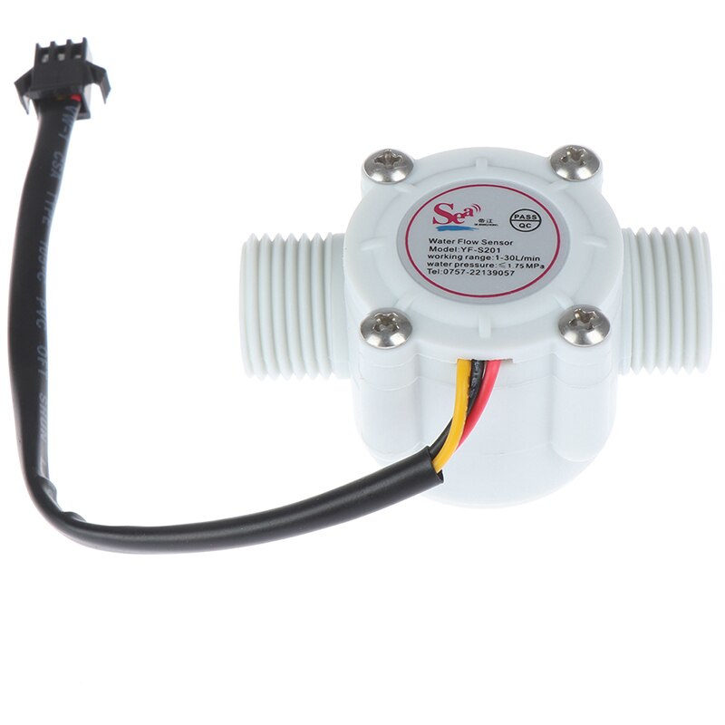 Mätare flödesmätare räknare sensor kontroll effekt flödesmätare hall 1-30l/ min för arduino 1/2 '' vattenflödesgivare switch