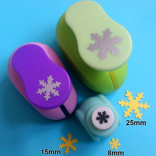 4.9cm 3.7cm 2.5cm Snowflake craft punch set children manual DIY hole punches cortador de papel de scrapbook Snow punch 2" 1.5" 1: 81525mm Snowflake