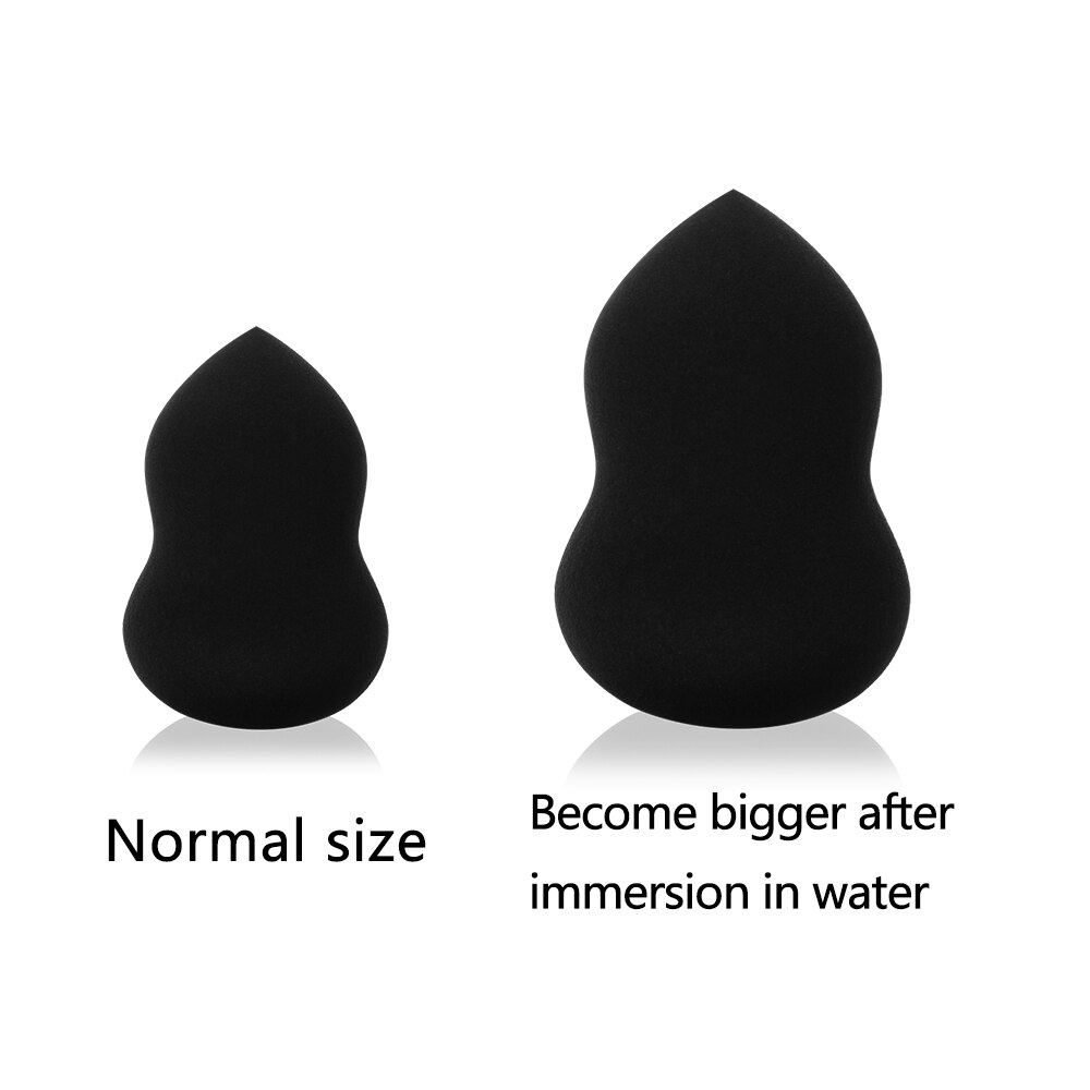 1 Pc Zwart Gezicht Make-Up Spons Puff Facial Contour Droog Nat Mengen Glad Cosmetische Rookwolken Multifunctionele Make-Up Accessoires