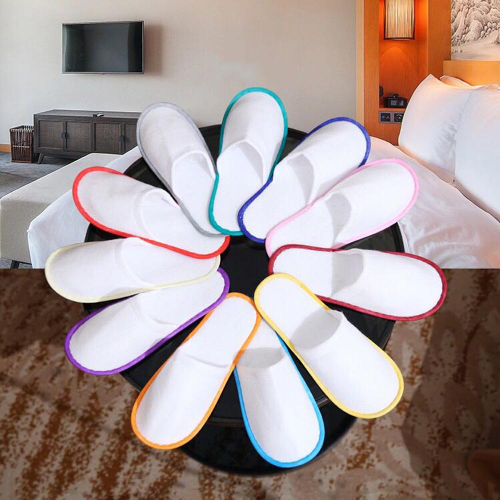 10 paar hotel reis spa wegwerp slippers thuis gasten slippers wit blauwe schoenen 40p