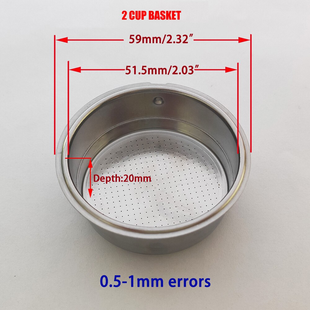 51mm Bottomless Coffee Reusable Filters Portafilter For Homix holder 60mm15-20bar for espresso coffee maker parts