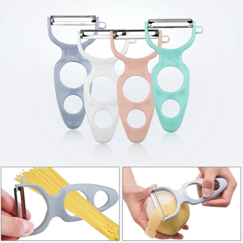 Kitchen Gadget Multifunction Kitchen Accessories Stainless Steel Pasta Measurement Tool Vegetables Fruit Peeler