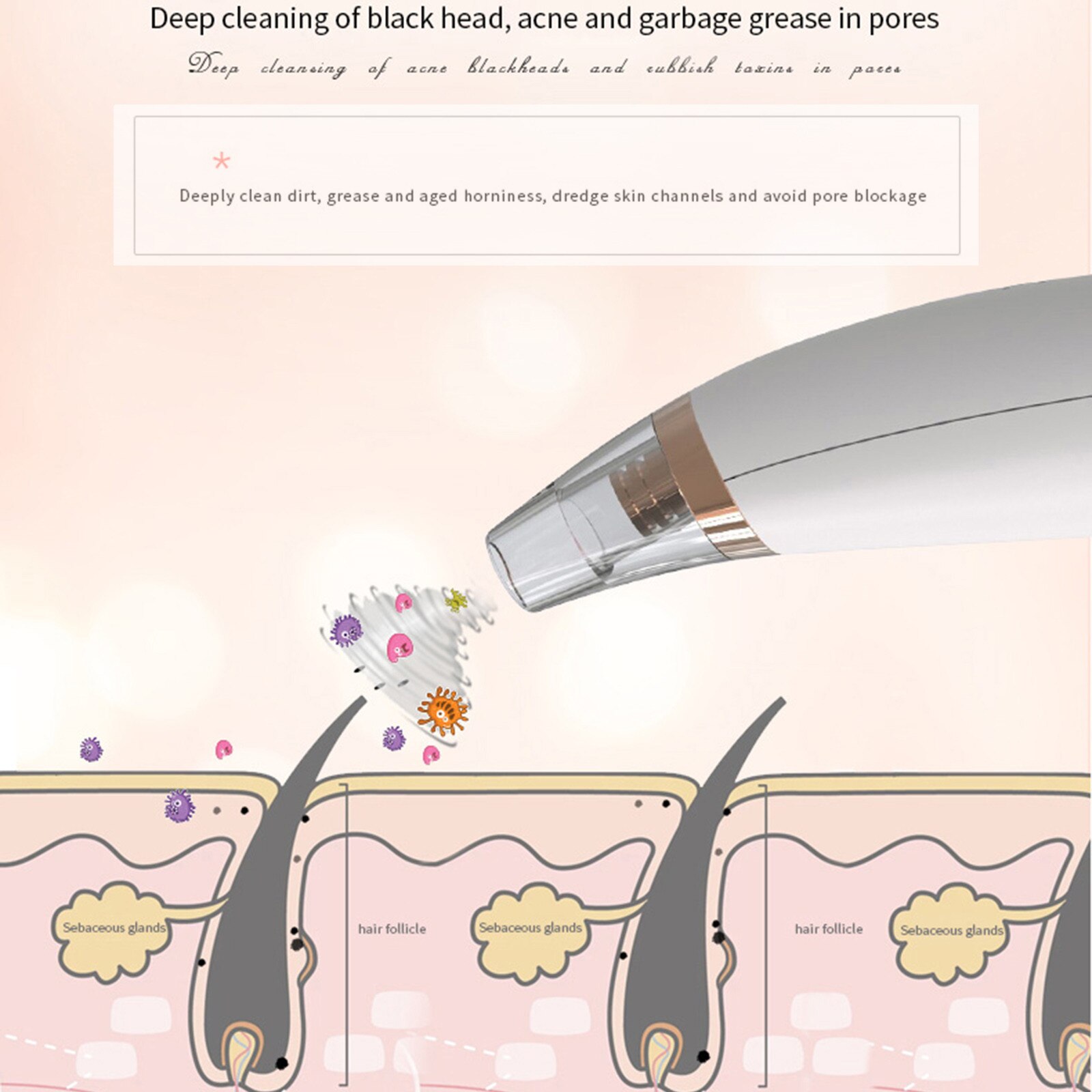 Microdermabrasion Diamond Facial Peeling Device Blackhead Suction Device Pore Cleaning Electric Blackheads Suction #3