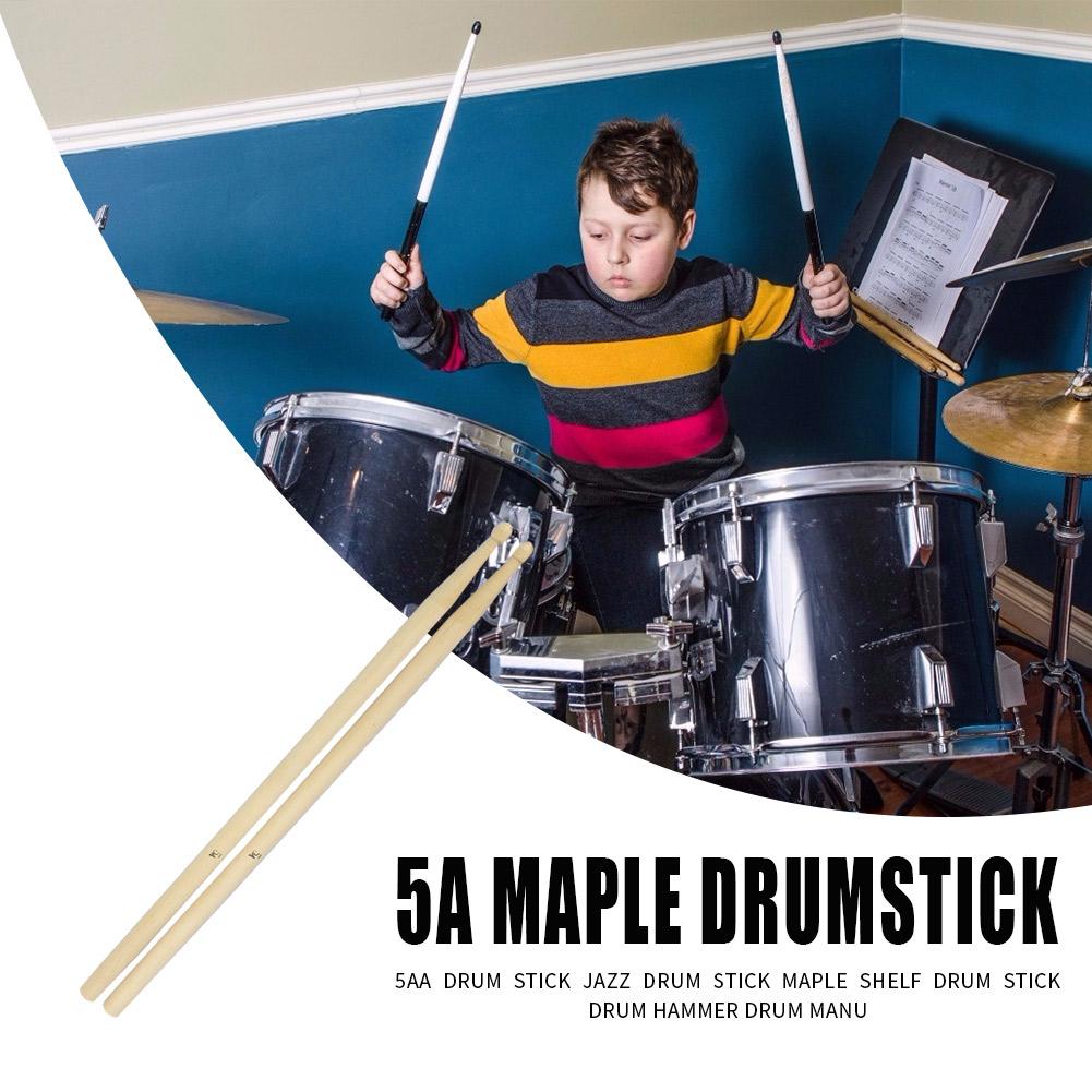 Drumstokken Bekwame Productie Effen Kleur Maple Houten Drumstokken 5A Drum Sticks Slaginstrumenten Onderdelen