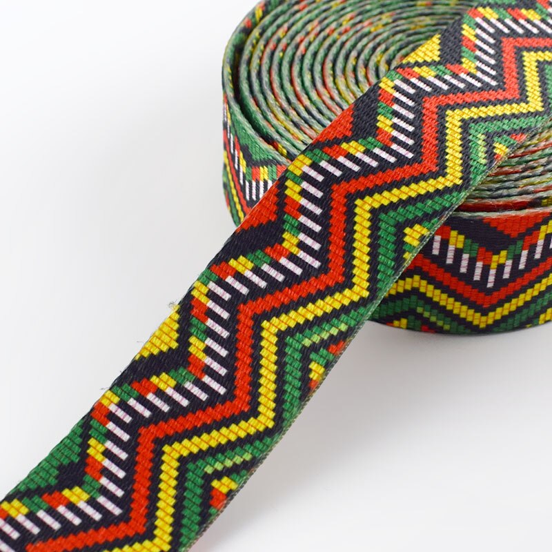 4m 38mm 1mm thick Printed Ethnic Jacquard Webbing ... – Grandado