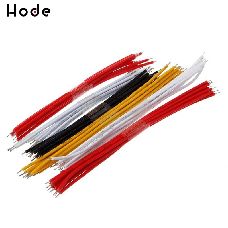 130PCS 24AWG Breadboard Jumper Cable Wires Kit 5CM 8cm 10CM Fly Jumper Wire Cable Tin Conductor Wires 5 Colors PCB Solder Cable