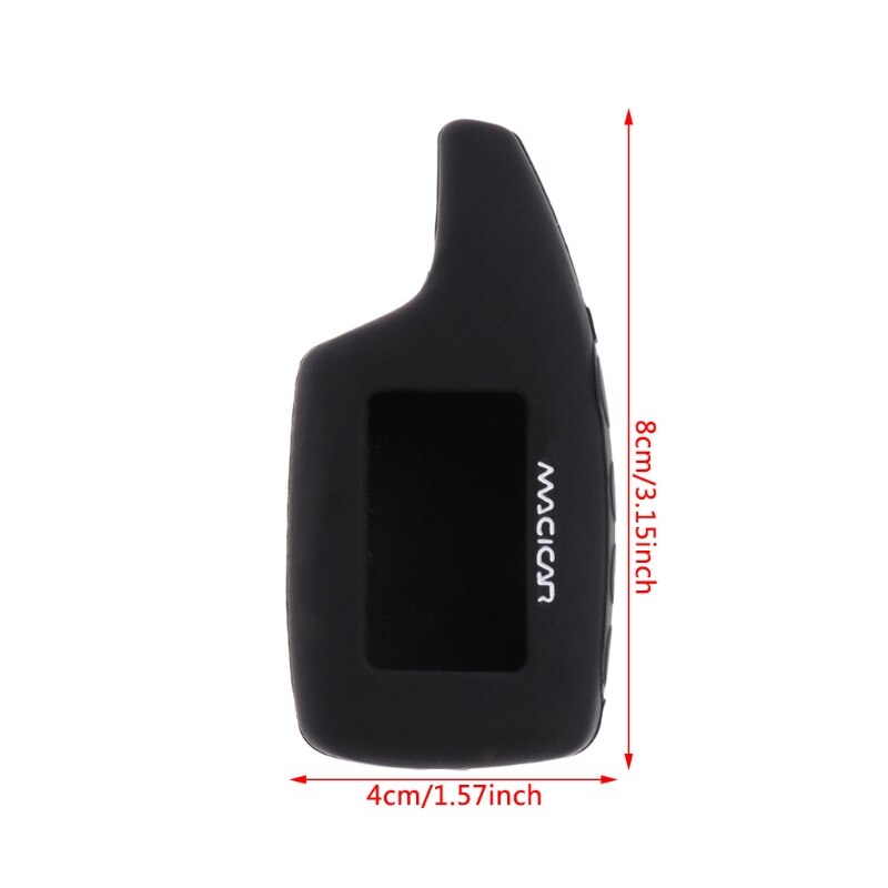 1 stuk siliconen hoesje voor scher-khan magicar 5 tweeweg autoalarm lcd-afstandsbediening