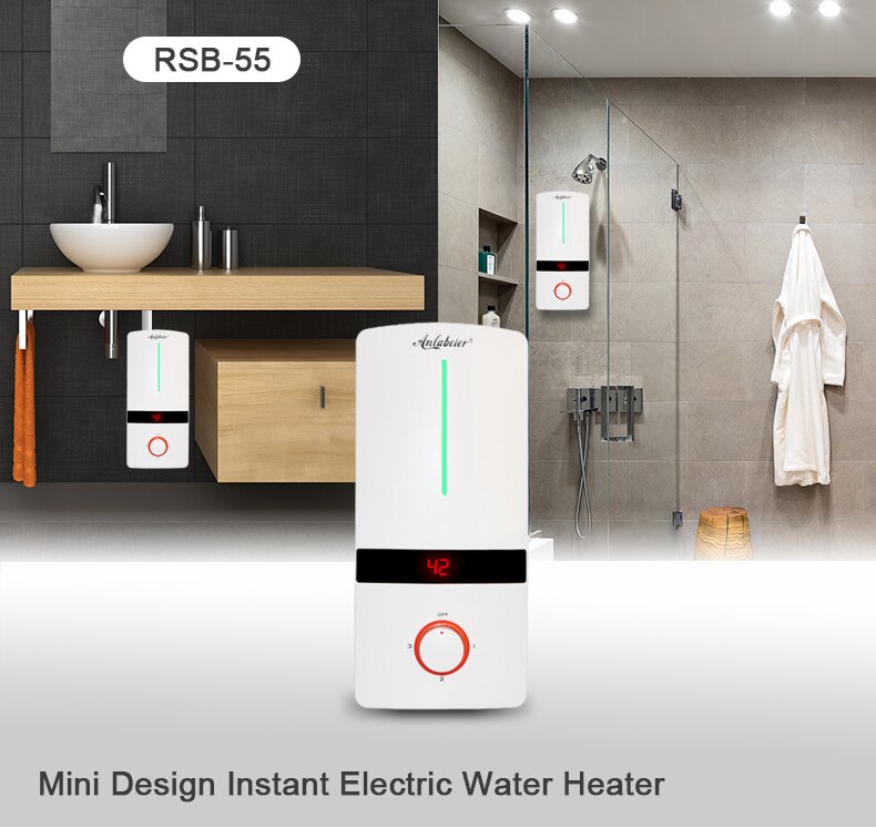 Temperature Display Kitchen Water Heater Tankless Instantaneous Instant Water Heater