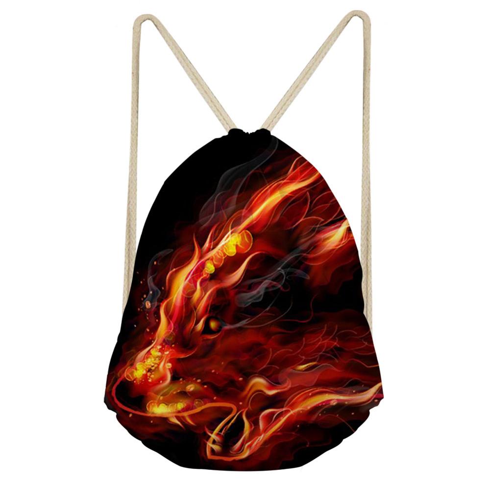 Noisydesigns erittäin kova tiger fire sarja painettu reppu naisille tytöille kiristysnauha laukku rento matka säilytyslaukut mochila: Cc1400 z 3
