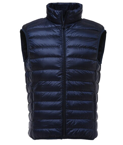 Vest Men Winter Duck Down Vest Mens Casual Sleeveless Jackets Ultralight 90% Vests Colete Masculino Men's Outwear Waistcoat: Navy / L