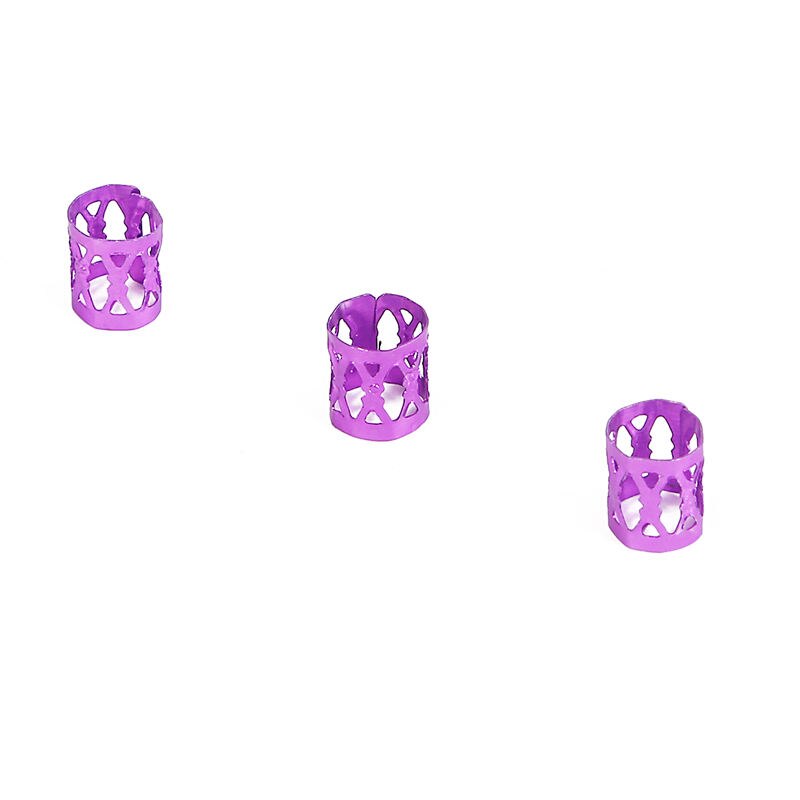 50 stk/pakke 8mm 8 farver blandede perler til tøj dekoration justerbare hår fletringe manchet klips syning håndværk diy rør smykker: 04