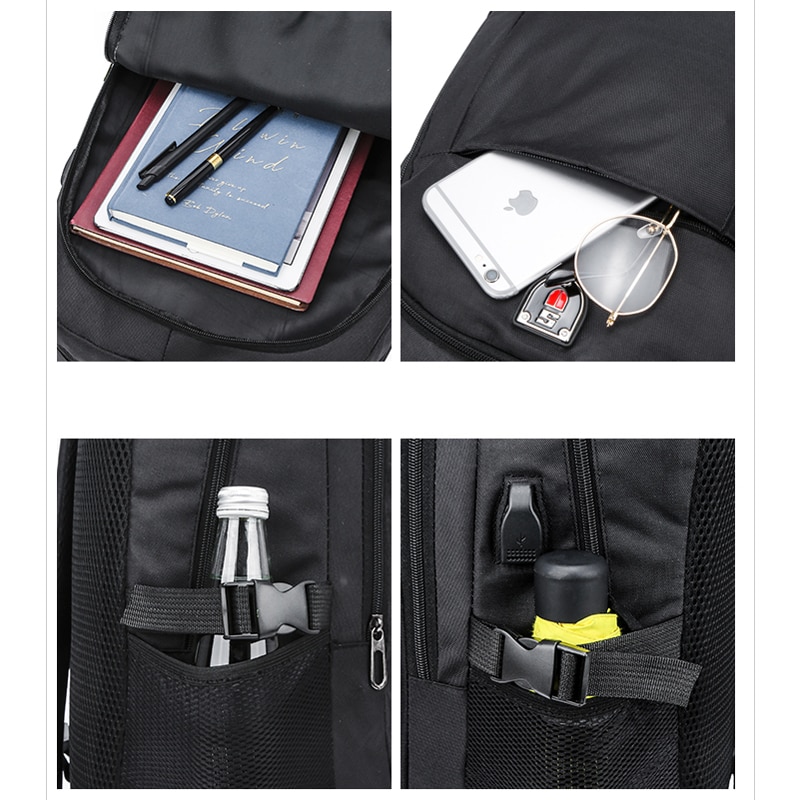 Travel Multifunction Bag Zipper Open Bag Men's Backpack Laptop Male Backpacks Bags