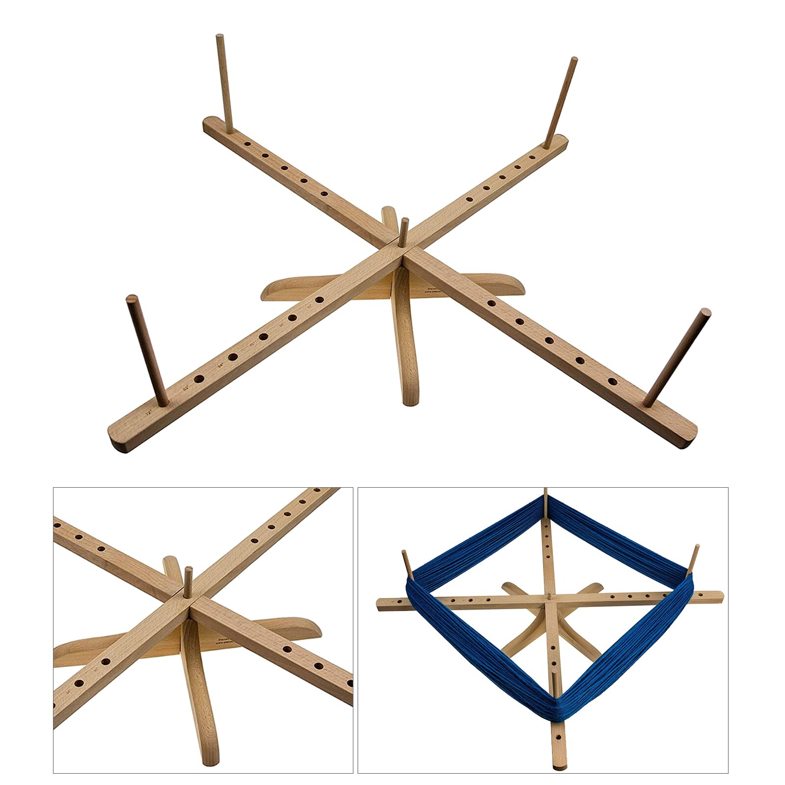 Wooden Swift Yarn Thread Fiber String Wool Winder Holder Umbrella Hand Knitting Craft Tools For Patchwork DIY Accessories