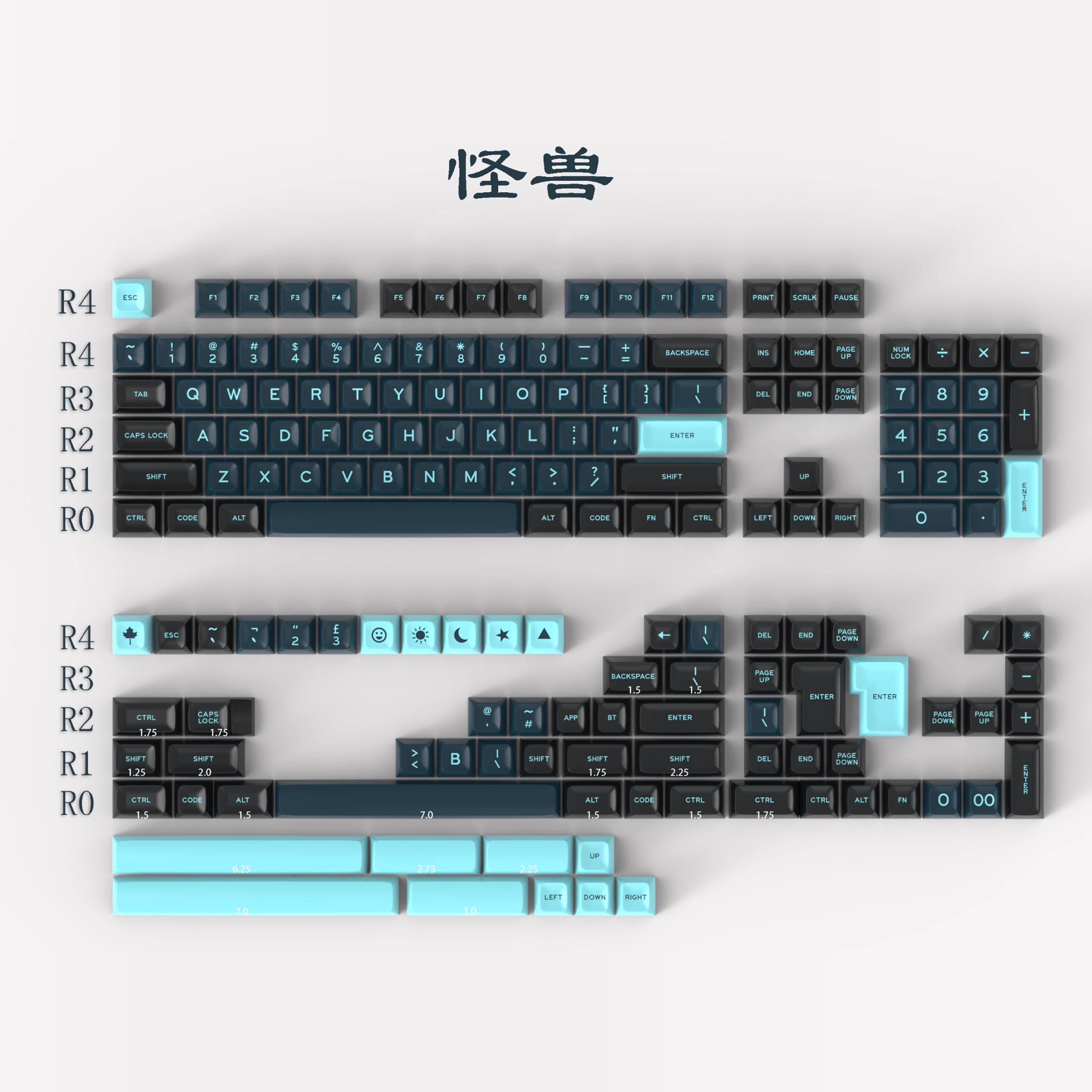 SA-profiel Double shot keycaps ABS Monster Flamingo By the Sea Godspeed GMK-thema: orange