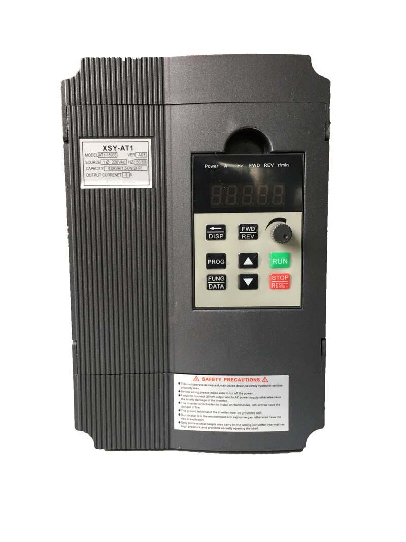 220V 1.5KW 400Hz Inverter Single-phase Input VFD 3 Phase Output Frequency Converter Adjustable Speed 1500W 220V Inverter AT1